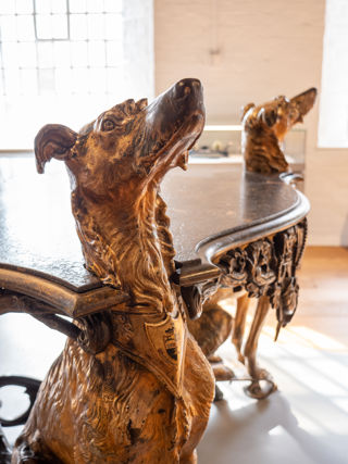 Deerhound Table in the Museum of Iron
